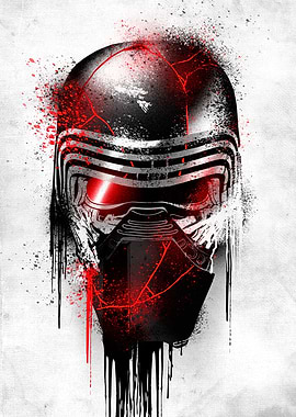 Kylo Ren Graffitti Helmet