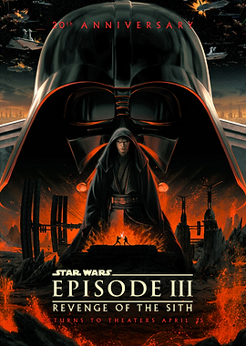 Revenge Of The Sith 20th Anniversary theatrical poster