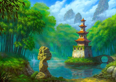 Pandaria's Verdant Pagoda Sanctuary