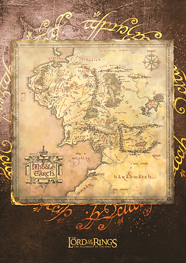 LOTR Middle-Earth Map