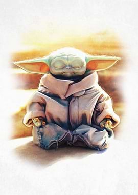 Grogu Meditating